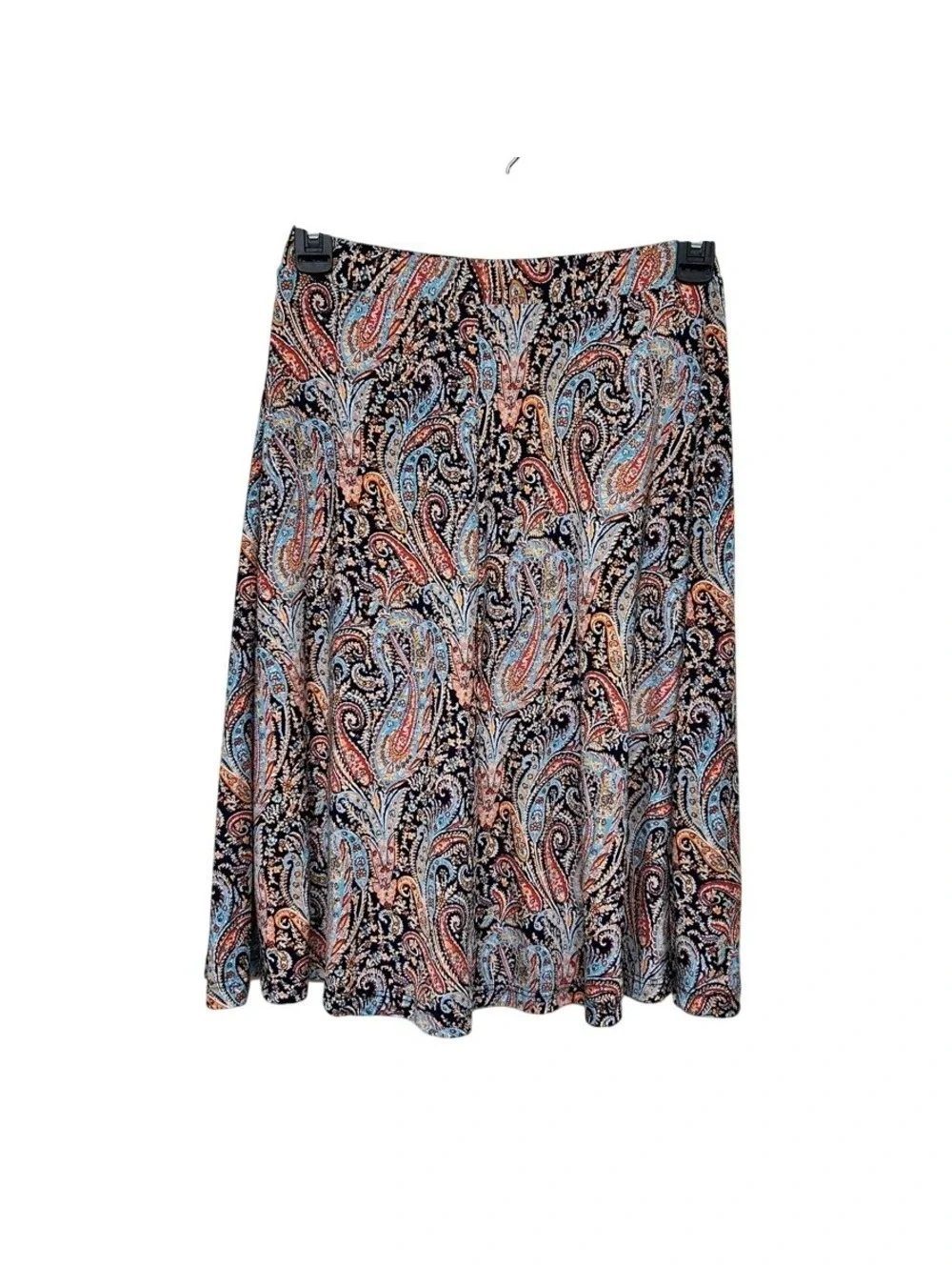 Gilli Women's Multicolor Paisley Stretch Elastic Waist A-Line Skirt Size XS
